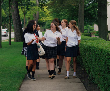 Students walking. Links to Gifts That Protect Your Assets